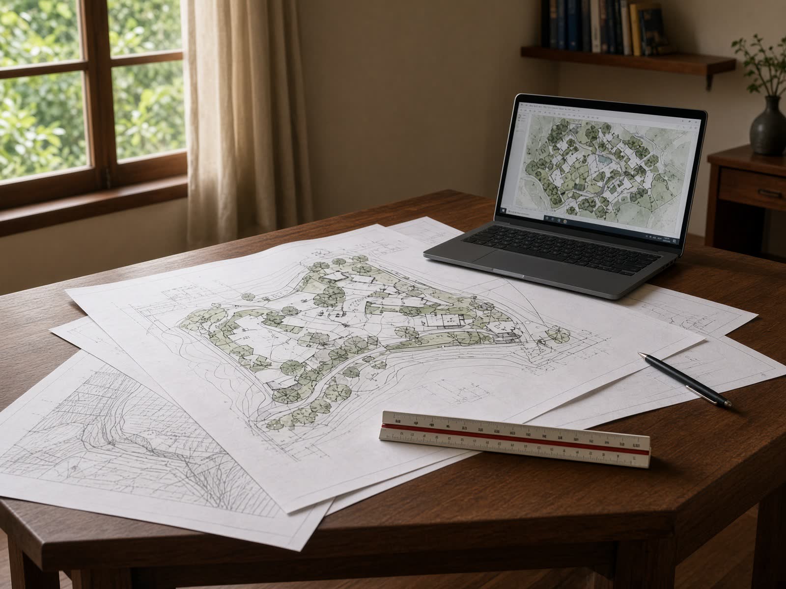 Engineering drawings and masterplan sheets