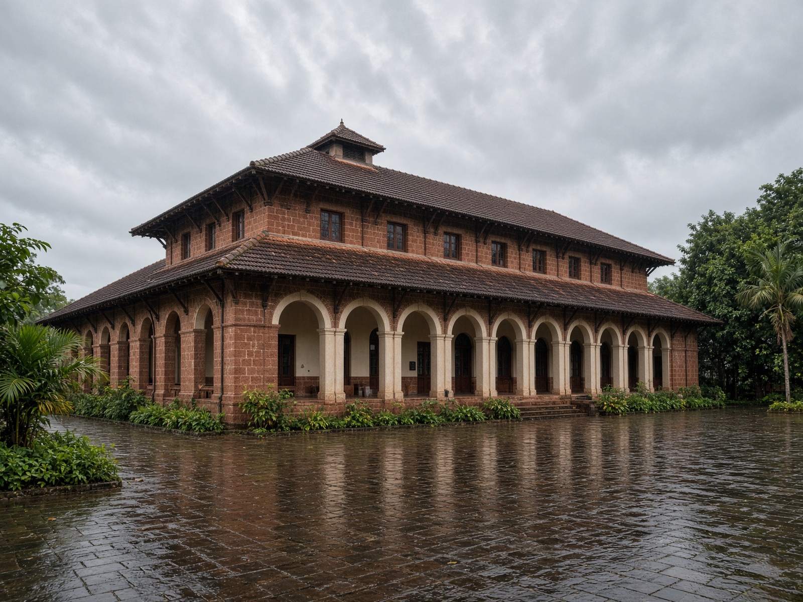 A large laterite public building, well made